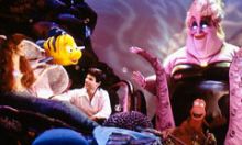 Ursula and Flounder of the Little Mermaid at the show in Disney;s Hollywwod Studios.